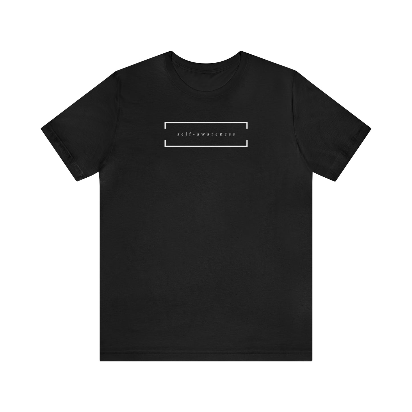 self-awareness black t-shirt