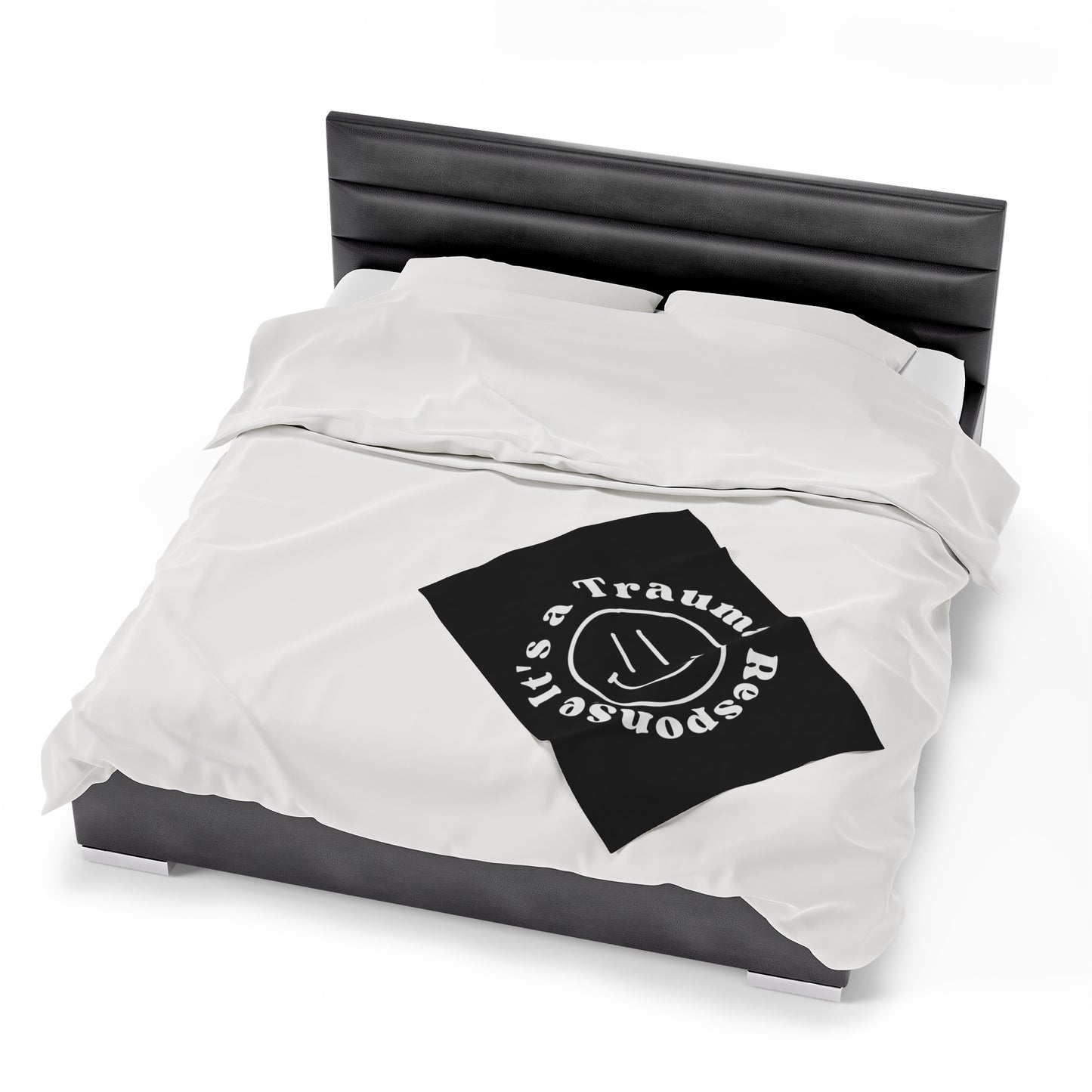Smile! it's a trauma response velveteen blanket