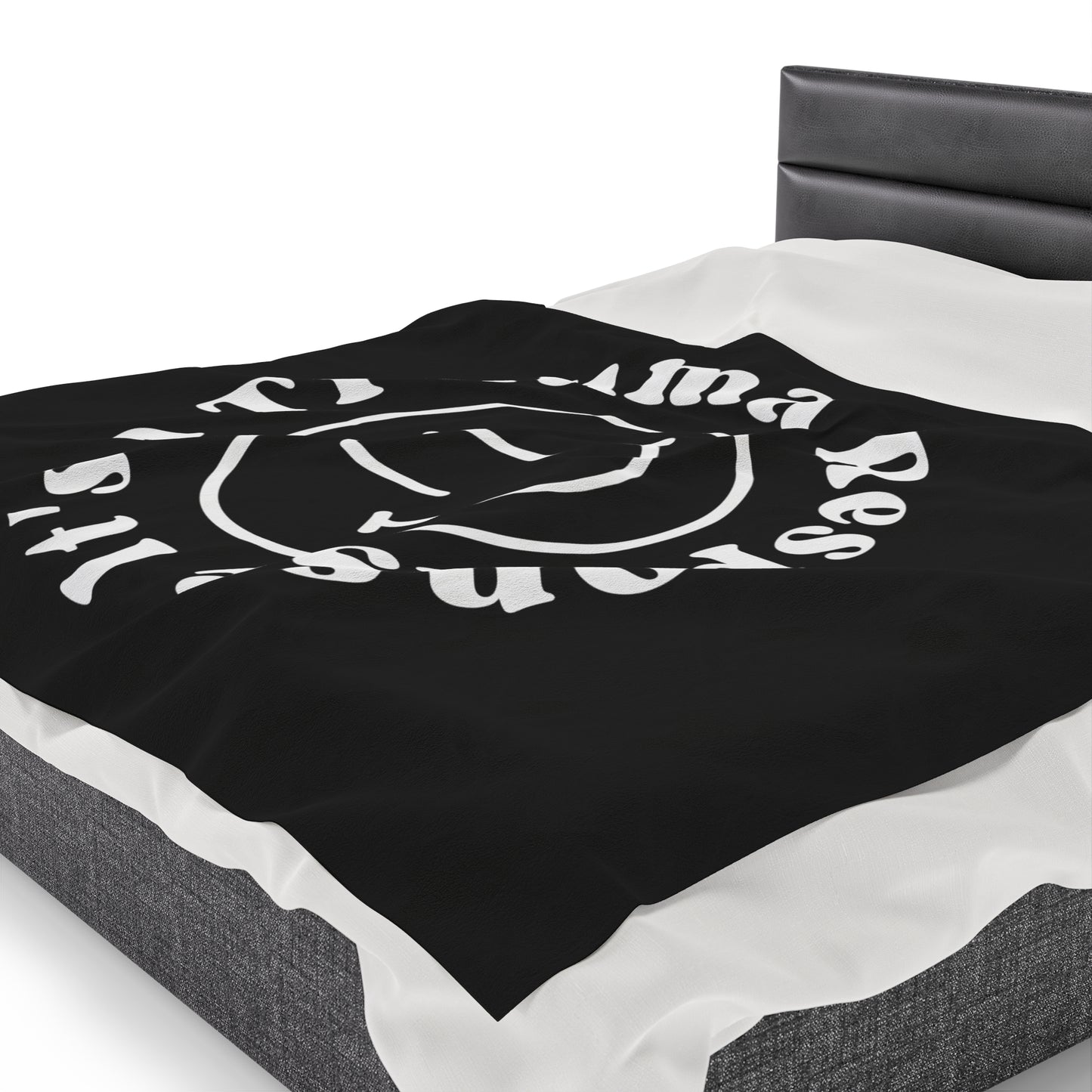Smile! it's a trauma response velveteen blanket