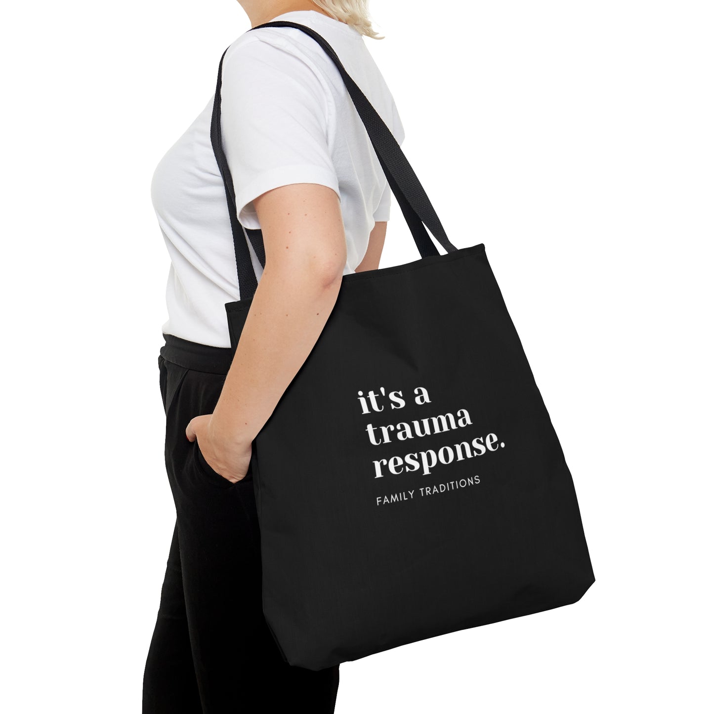 it's a trauma response Tote Bag