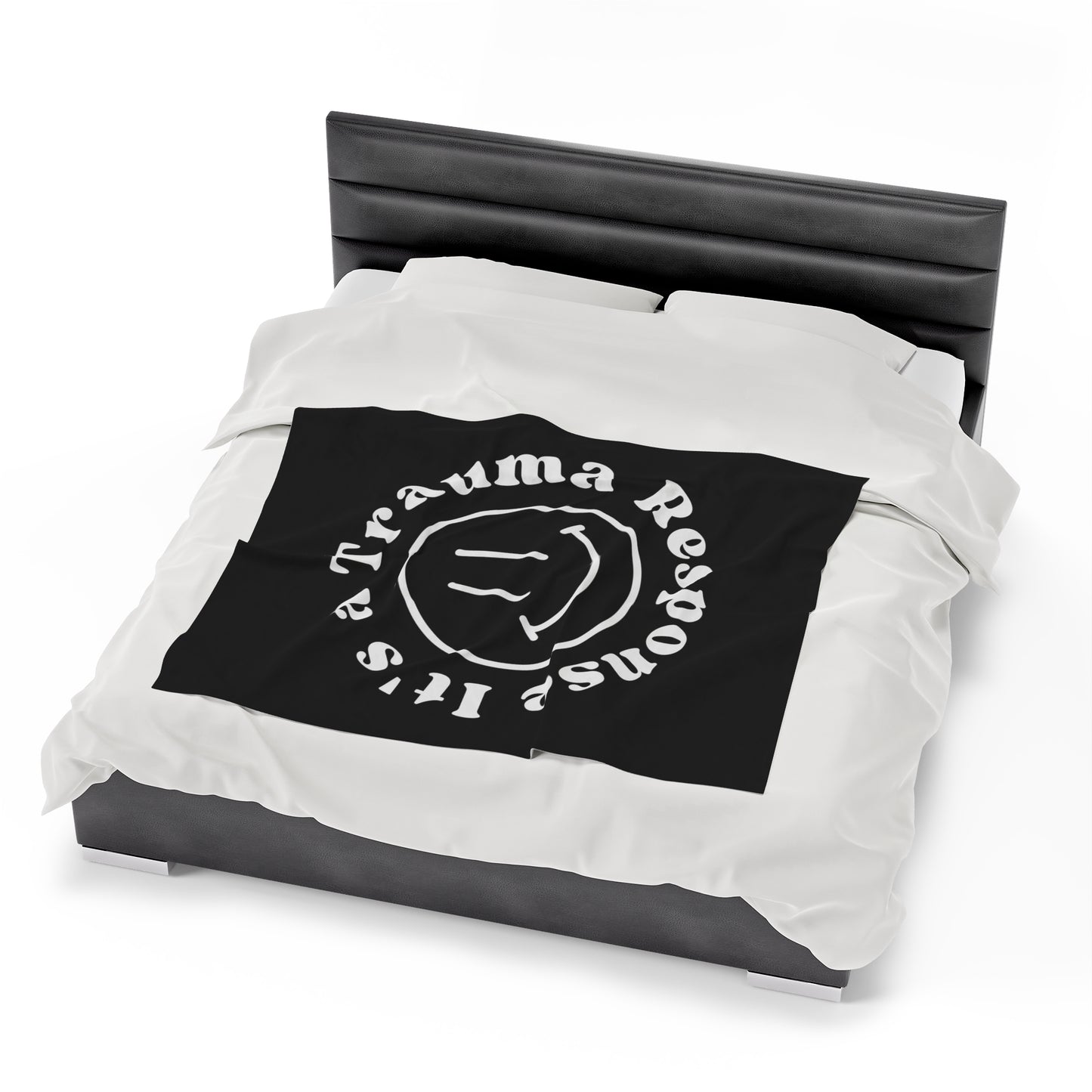 Smile! it's a trauma response velveteen blanket