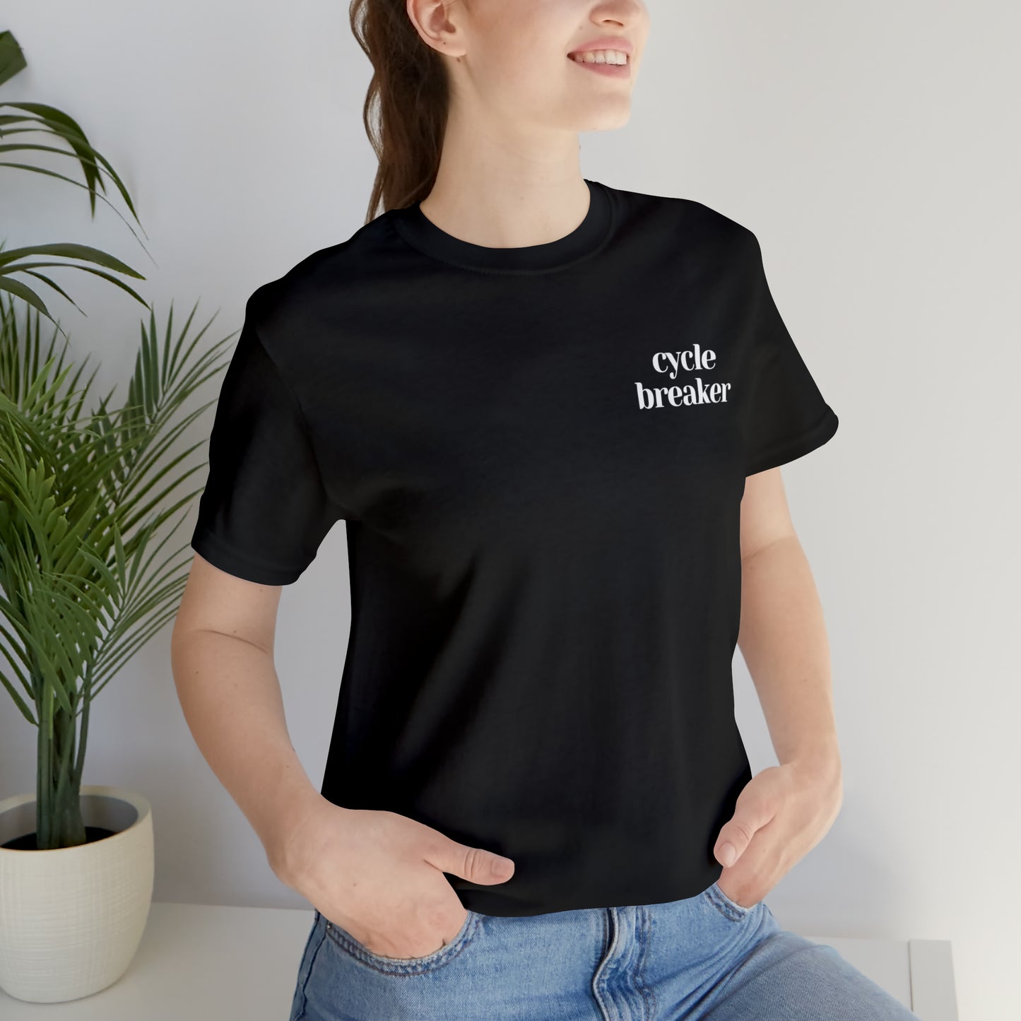 Smile! it's a trauma response back logo t-shirt